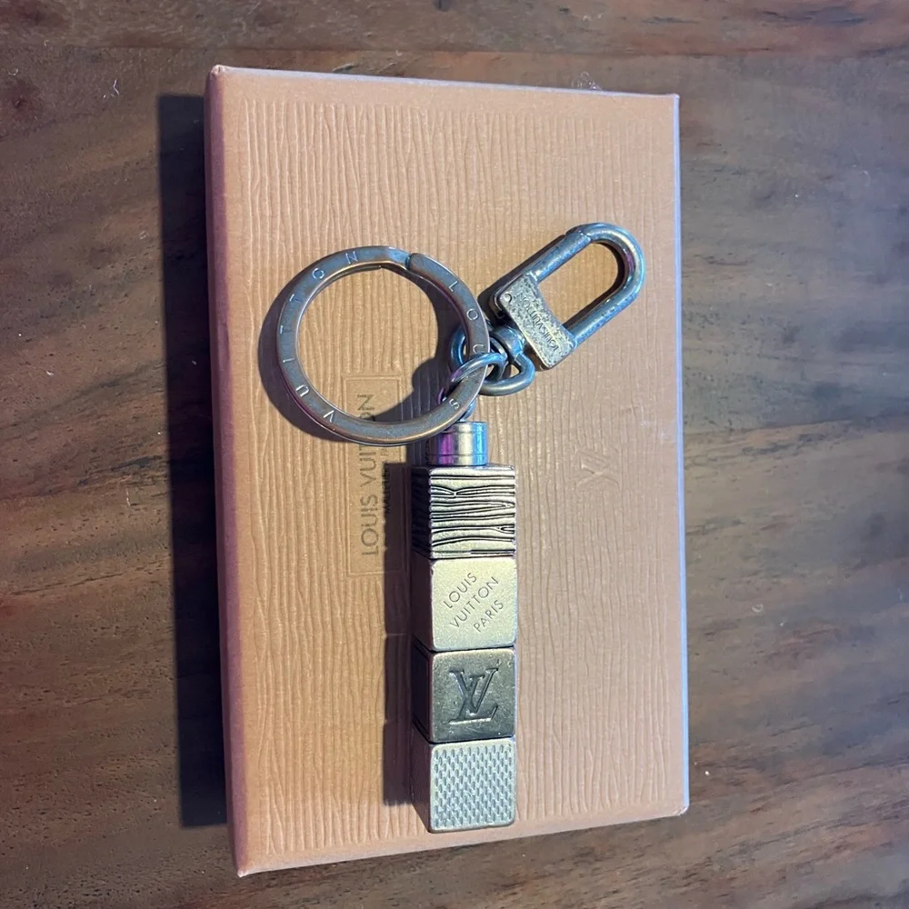 Louis Vuitton Silver and Gold Key Holder or purse charm AUTHENTIC - Picture 7 of 7